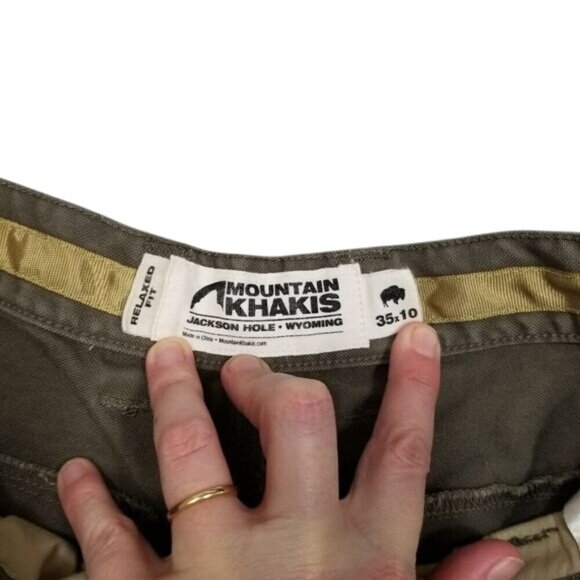 Mountain Khakis Womens Cotton Shorts‎ 10 35x10 Khaki Relaxed Fit Casual Gorpcore - Picture 3 of 8